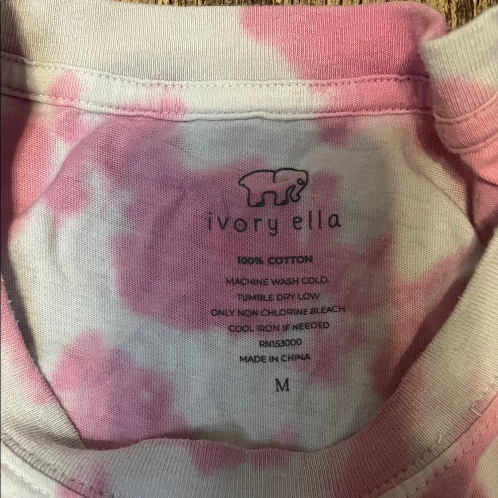 Ivory Ella Spiral Tie-Dye Tee - Pink and Blue - Picture 2 of 5